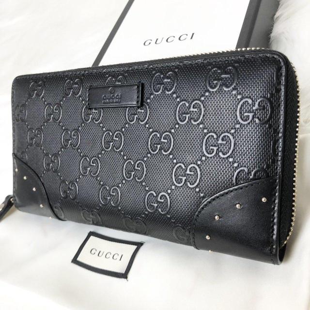 �y�ɔ��i�zGUCCI �O�b�` �����z GG�G���{�X �X�^�b�Y �u���C�g �f�B�A�}���e ���E���h�t�@�X�i�[ �� �u���b�N ���U�[  �� �u�����h�� 