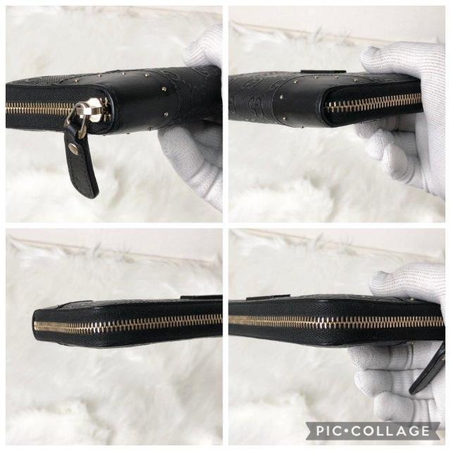 �y�ɔ��i�zGUCCI �O�b�` �����z GG�G���{�X �X�^�b�Y �u���C�g �f�B�A�}���e ���E���h�t�@�X�i�[ �� �u���b�N ���U�[ �� �u�����h�� 