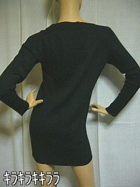 《New》ゴールドラメ★ピースプリ*ニットワンピ<ブラックM> < 女性ファッション 《New》ゴールドラメ★ピースプリ*ニットワンピ<ブラックM> < 女性ファッションの