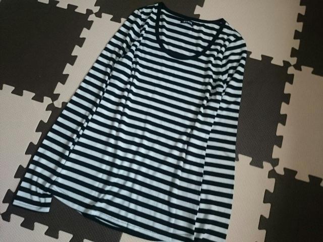 gladys☆ボーダー長袖カットソー★ブラック×ホワイト☆美品★ < 女性ファッション  gladys☆ボーダー長袖カットソー★ブラック×ホワイト☆美品★ < 女性ファッションの