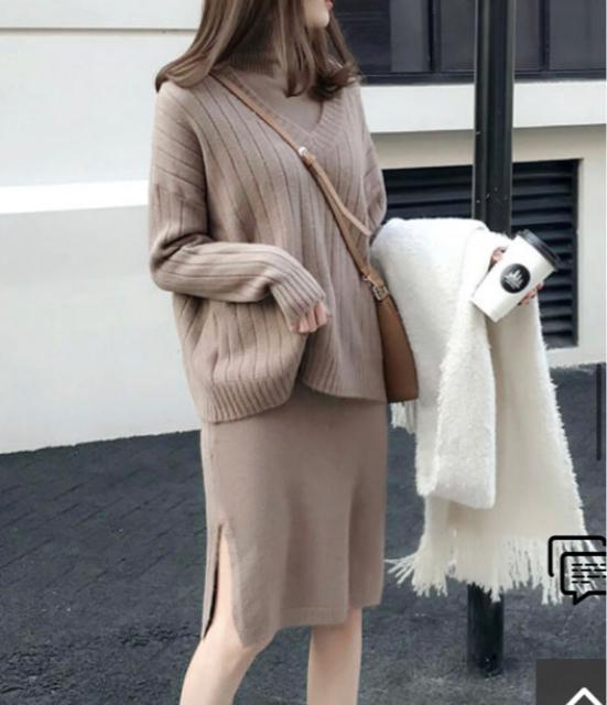新品未使用 韓国ファッション ニットセットアップ < 女性ファッション  新品未使用 韓国ファッション ニットセットアップ < 女性ファッションの