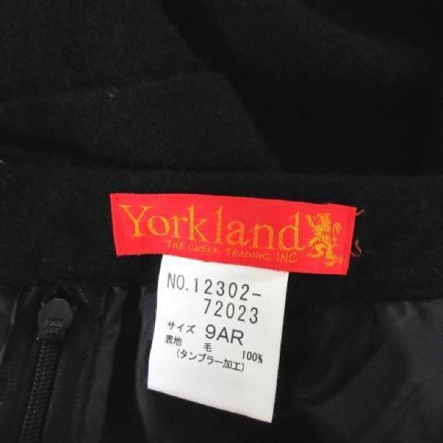 YORKLAND ひざ丈 ウール スカート ブラック 黒 9AR < 女性ファッション  YORKLAND ひざ丈 ウール スカート ブラック 黒 9AR < 女性ファッションの