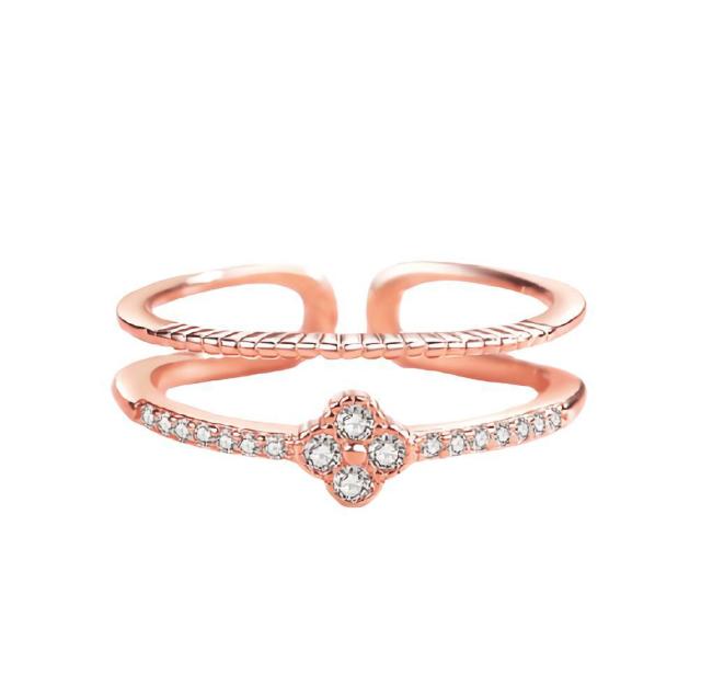 送料無料※婚約指輪 四つの葉 クローバー 9号〜21号 大粒Czダイヤ※フリーサイズ リング ギフト ピンクゴールド < 男性アクセサリー/時計 送料無料※婚約指輪 四つの葉 クローバー 9号〜21号 大粒Czダイヤ※フリーサイズ リング ギフト ピンクゴールド < 男性アクセサリー/時計の