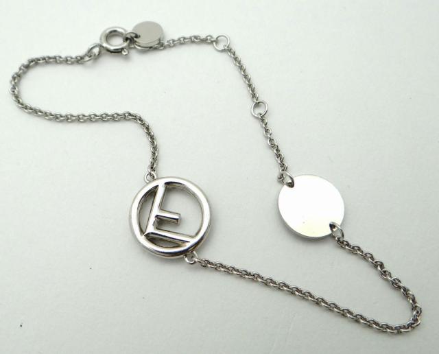 FENDI フェンディ Fロゴ ラインストーン チェーンブレスレット<USED>【送料無料】 < ブランド FENDI フェンディ Fロゴ ラインストーン チェーンブレスレット<USED>【送料無料】 < ブランドの