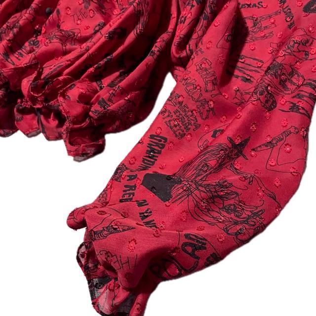 ヒステリックグラマー 総柄 シフォン オフショルダー トップス < ブランド ヒステリックグラマー 総柄 シフォン オフショルダー トップス < ブランドの