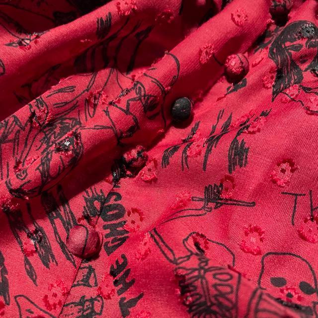 ヒステリックグラマー 総柄 シフォン オフショルダー トップス < ブランド ヒステリックグラマー 総柄 シフォン オフショルダー トップス < ブランドの