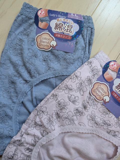 LL★肌に優しい綿混深履きタイプショーツ★2枚組2セット★4枚★新品★送料無料 < 女性ファッション  LL★肌に優しい綿混深履きタイプショーツ★2枚組2セット★4枚★新品★送料無料 < 女性ファッションの