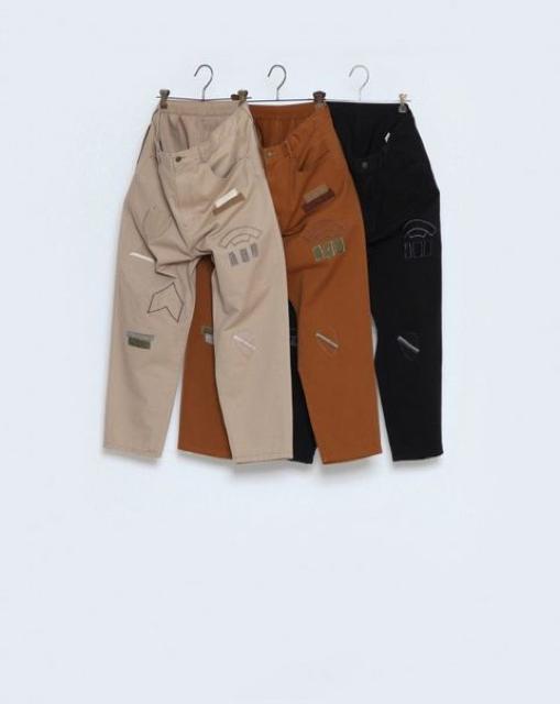 新品フラボアFRAPBOISアップリパンツ2ベージュコットン < ブランド 新品フラボアFRAPBOISアップリパンツ2ベージュコットン < ブランドの