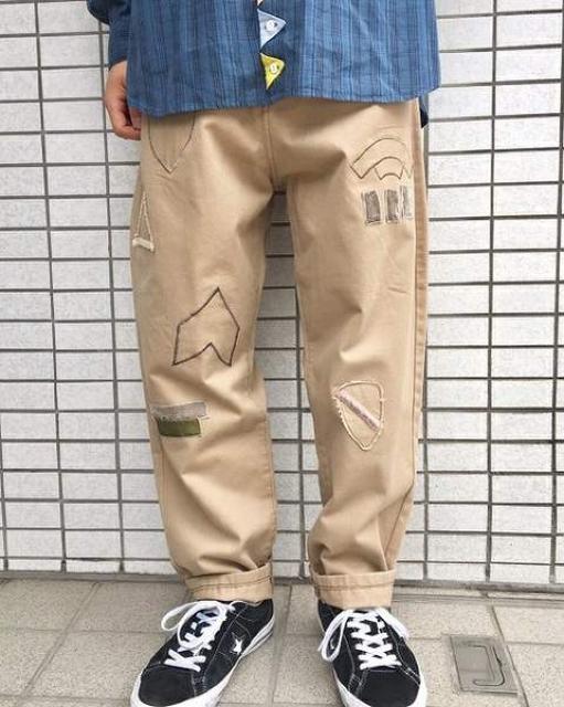 新品フラボアFRAPBOISアップリパンツ2ベージュコットン < ブランド 新品フラボアFRAPBOISアップリパンツ2ベージュコットン < ブランドの