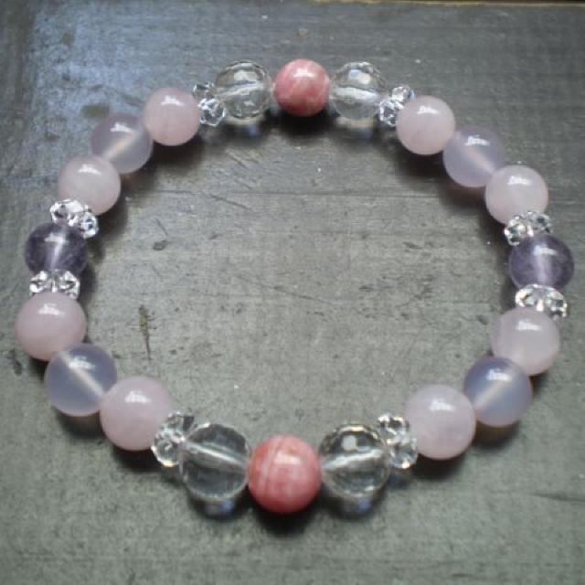 ローズクォーツxインカローズxラベンダーアメジスト < 女性アクセサリー/時計 ローズクォーツxインカローズxラベンダーアメジスト < 女性アクセサリー/時計の