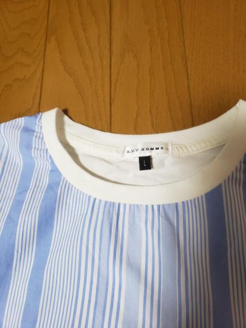 ☆新品未使用☆a.v.v  HOMMEアーベーベオム☆半袖Tシャツ☆L < 男性ファッション  ☆新品未使用☆a.v.v  HOMMEアーベーベオム☆半袖Tシャツ☆L < 男性ファッションの