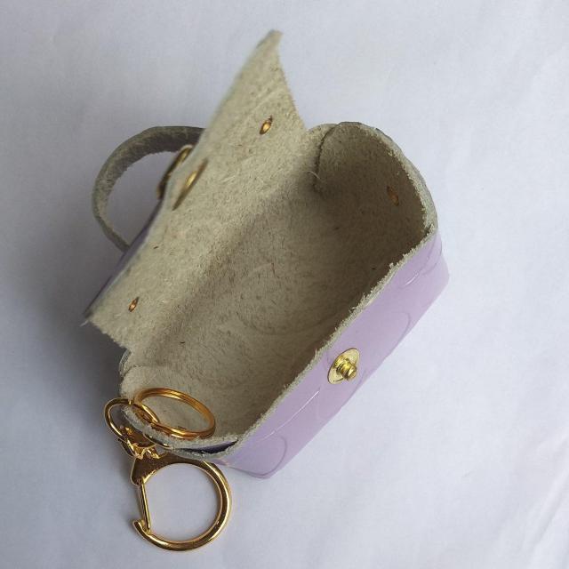 DIY 本革 ミニバッグ パープル(ハート型押し) < ペット/手芸/園芸  DIY 本革 ミニバッグ パープル(ハート型押し) < ペット/手芸/園芸の