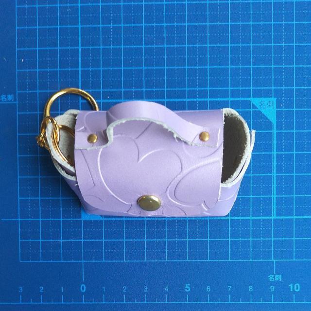 DIY 本革 ミニバッグ パープル(ハート型押し) < ペット/手芸/園芸  DIY 本革 ミニバッグ パープル(ハート型押し) < ペット/手芸/園芸の