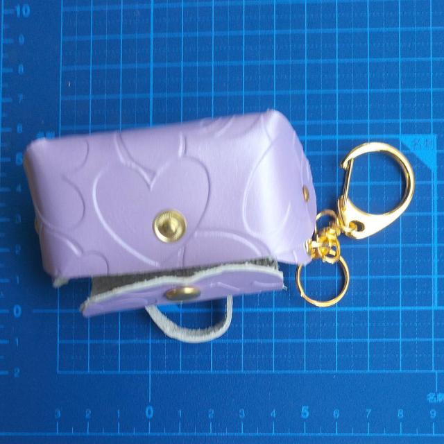 DIY 本革 ミニバッグ パープル(ハート型押し) < ペット/手芸/園芸  DIY 本革 ミニバッグ パープル(ハート型押し) < ペット/手芸/園芸の