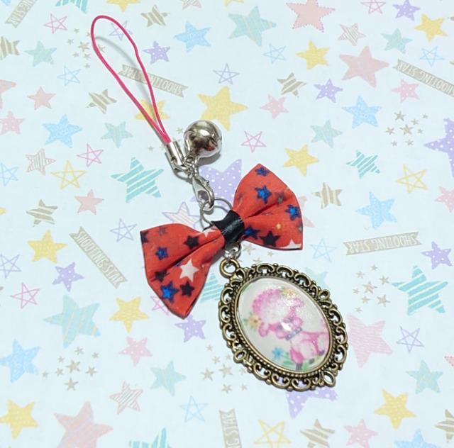 ハンドメイド♪カボションチャームストラップ★レトロアニマル・星柄リボン★プードル【クリスマスオーナメントにも】 < ペット/手芸/園芸 ハンドメイド♪カボションチャームストラップ★レトロアニマル・星柄リボン★プードル【クリスマスオーナメントにも】 < ペット/手芸/園芸の