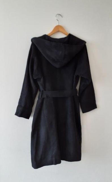 アナザーエディション Another Edition◆ブラック フード付き ロング コート リボン ベルト◆S < ブランド  アナザーエディション Another Edition◆ブラック フード付き ロング コート リボン ベルト◆S < ブランドの