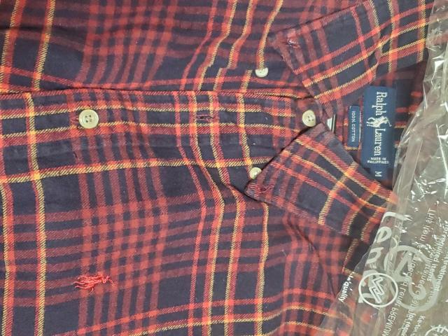 RALPH LAUREN ラルフローレン 長袖ボタンダウンシャツ チェック柄 M ◆クリーニング済み < ブランド RALPH LAUREN ラルフローレン 長袖ボタンダウンシャツ チェック柄 M ◆クリーニング済み < ブランドの