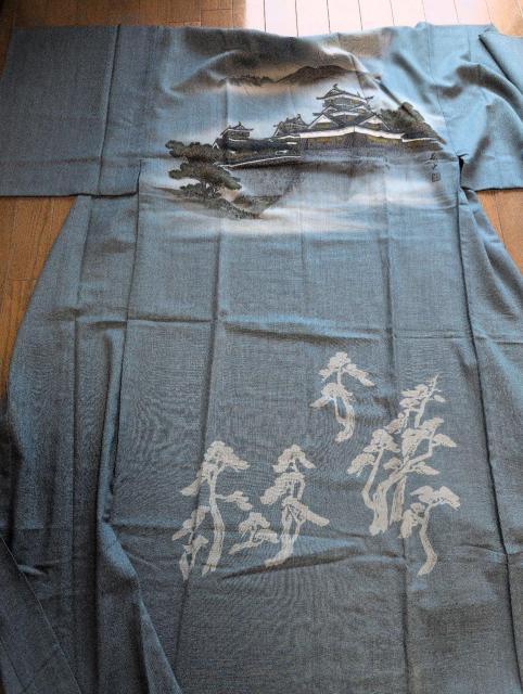 USED、リメイク向き、メンズ長襦袢、単衣、モス系 < 男性ファッション USED、リメイク向き、メンズ長襦袢、単衣、モス系 < 男性ファッションの