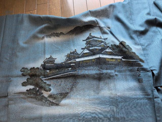 USED、リメイク向き、メンズ長襦袢、単衣、モス系 < 男性ファッション USED、リメイク向き、メンズ長襦袢、単衣、モス系 < 男性ファッションの