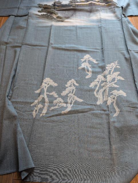 USED、リメイク向き、メンズ長襦袢、単衣、モス系 < 男性ファッション USED、リメイク向き、メンズ長襦袢、単衣、モス系 < 男性ファッションの