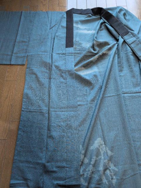 USED、リメイク向き、メンズ長襦袢、単衣、モス系 < 男性ファッション USED、リメイク向き、メンズ長襦袢、単衣、モス系 < 男性ファッションの