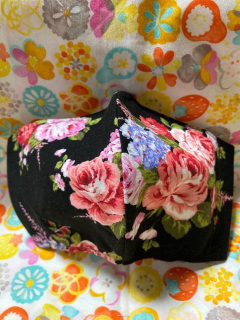 HMインナーマスク 黒地に薔薇柄 < ペット/手芸/園芸  HMインナーマスク 黒地に薔薇柄  < ペット/手芸/園芸の