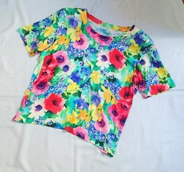 ◆Chamois Royal/日本製 デザイントップス&ロングスカート セットアップ    暈しフラワー/カラフル/サイズ9+11 < 女性ファッション  ◆Chamois Royal/日本製 デザイントップス&ロングスカート セットアップ    暈しフラワー/カラフル/サイズ9+11 < 女性ファッションの