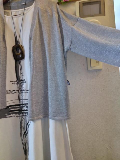 3Lベルーナ シルバーカーディガン < 女性ファッション  3Lベルーナ シルバーカーディガン < 女性ファッションの