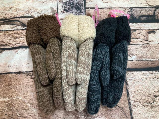 ミトンなのに中は5本指でモノがつかみやすい!内外ともにふわふわ!レディース二重編み ニットグローブ(画像から)1双 < 女性ファッション ミトンなのに中は5本指でモノがつかみやすい!内外ともにふわふわ!レディース二重編み ニットグローブ(画像から)1双 < 女性ファッションの