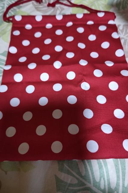 ★新品赤×白ドット柄体操着入巾着袋 < キッズ/ベビー  ★新品赤×白ドット柄体操着入巾着袋  < キッズ/ベビーの