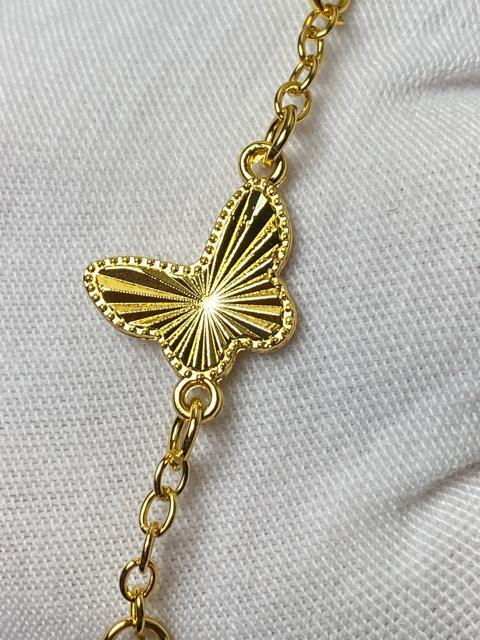 【人気】バタフライ ブレスレット ゴールド 蝶々モチーフ お洒落 鉄製 アクセサリー 5.3g < ホビー 【人気】バタフライ ブレスレット ゴールド 蝶々モチーフ お洒落 鉄製 アクセサリー 5.3g < ホビーの
