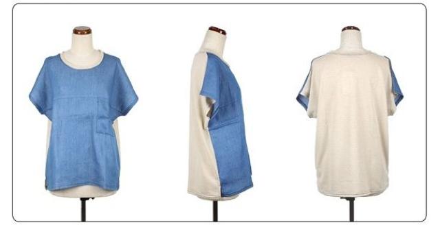 ゆったりナチュラル。シャンブレー×ミニ裏毛プルオーバー < 女性ファッション  ゆったりナチュラル。シャンブレー×ミニ裏毛プルオーバー < 女性ファッションの