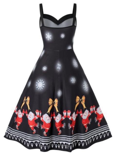新品大きいサイズ4L(〜5L) クリスマス柄マキシドレスワンピース < 女性ファッション  新品大きいサイズ4L(〜5L) クリスマス柄マキシドレスワンピース < 女性ファッションの