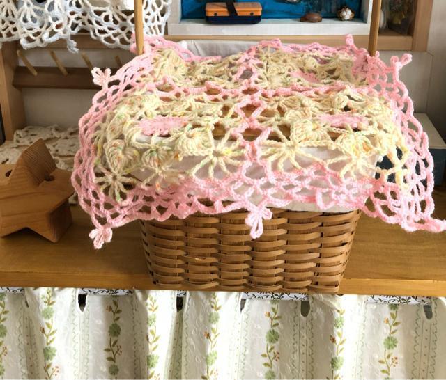 ハンドメイド♪ 手編みバスケットカバー  ピンク < ペット/手芸/園芸  ハンドメイド♪ 手編みバスケットカバー  ピンク < ペット/手芸/園芸の