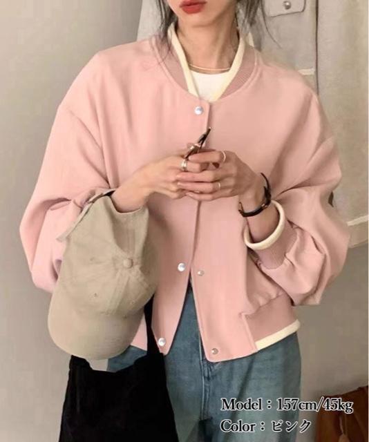 送料無料 新品 ライトクロップドブルゾンレディース韓国風 < 女性ファッション  送料無料 新品 ライトクロップドブルゾンレディース韓国風 < 女性ファッションの