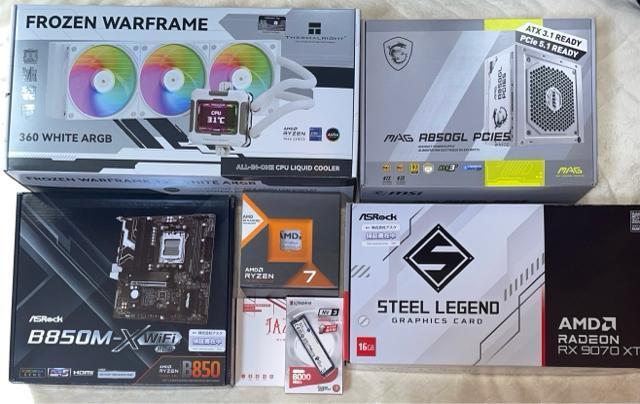yViQ[~OPCzRyzen7 7800X3D RX9070XT SSD1TB 32GB 850W