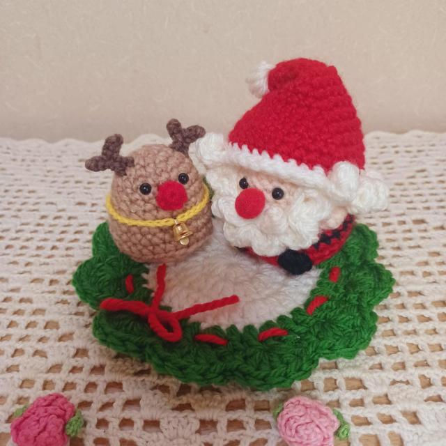 Hand made@@Merry ChristmasT^ƃgiJC@hC[t݂  ybg/|/| 