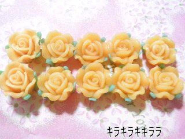 《New》<樹脂粘土>樹脂バラ(薔薇)*デコパーツ【オレンジ=10個セット】 < 香水/コスメ/ネイル  《New》<樹脂粘土>樹脂バラ(薔薇)*デコパーツ【オレンジ=10個セット】  < 香水/コスメ/ネイルの