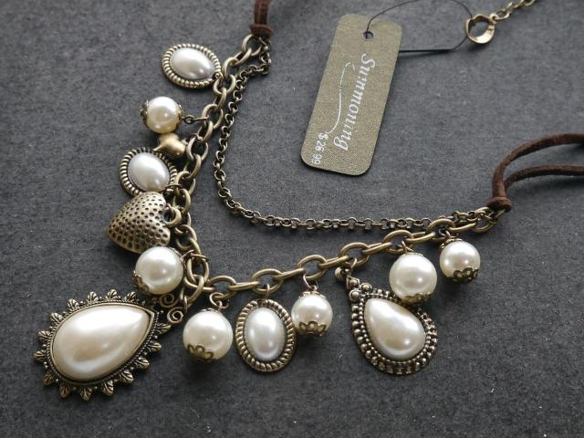 新品summoningゴスロリ姫系アンティーク調mixパールネックレス < 女性アクセサリー/時計  新品summoningゴスロリ姫系アンティーク調mixパールネックレス < 女性アクセサリー/時計の