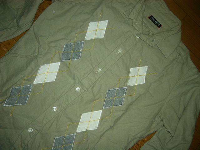 CASHCAカシュカENGLANDアーガイル調シャツMネル系 < 男性ファッション  CASHCAカシュカENGLANDアーガイル調シャツMネル系 < 男性ファッションの