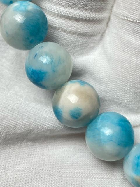 超美!天然石 ラリマー ブレスレット ドミニカ共和国産 波紋 パワーストーン 海紋石 癒し 世界三大ヒーリングストーン レア < 女性アクセサリー/時計 超美!天然石 ラリマー ブレスレット ドミニカ共和国産 波紋 パワーストーン 海紋石 癒し 世界三大ヒーリングストーン レア < 女性アクセサリー/時計の