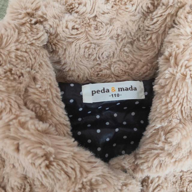 peda & mada �L�b�Y �t�F�C�N�t�@�[ �{�A�W���P�b�g �R�[�g 110cm �x�[�W�� �� �L�b�Y/�x�r�[�� 