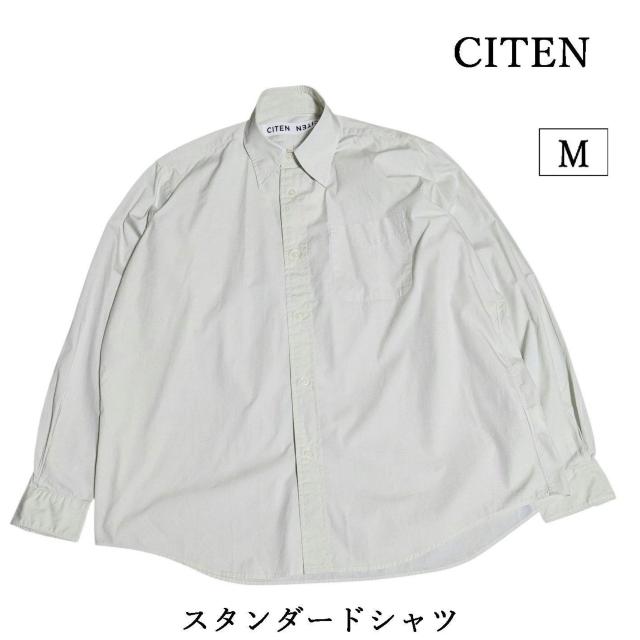 CITEN スタンダードシャツ ブロードシャツ ドレスシャツ ライトグレー グリーン ミント < ブランド CITEN スタンダードシャツ ブロードシャツ ドレスシャツ ライトグレー グリーン ミント < ブランドの