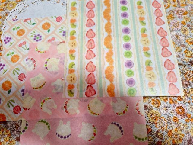 お裾分け☆フルーツ柄デザインペーパー3枚☆ < インテリア/ライフ お裾分け☆フルーツ柄デザインペーパー3枚☆ < インテリア/ライフの