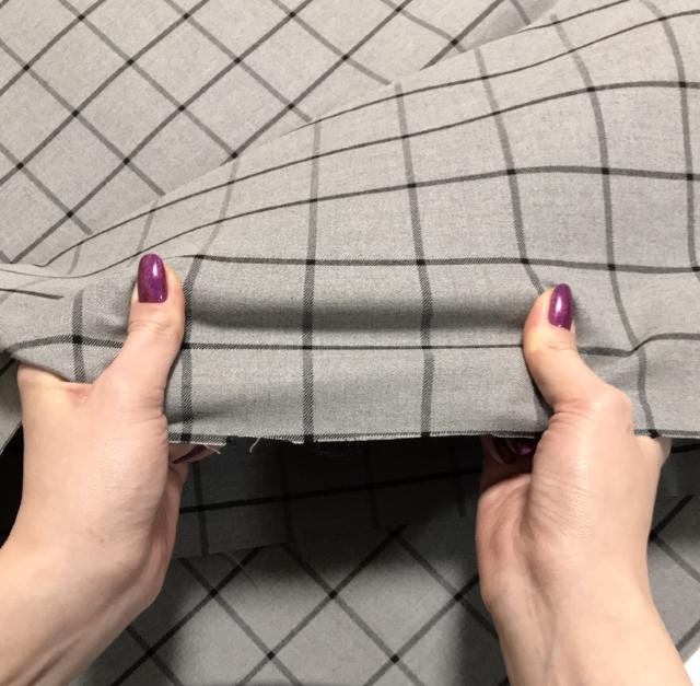 ジャケットパンツ厚手生地〓グレーのグラフチェック(127×205) < ペット/手芸/園芸 ジャケットパンツ厚手生地〓グレーのグラフチェック(127×205) < ペット/手芸/園芸の