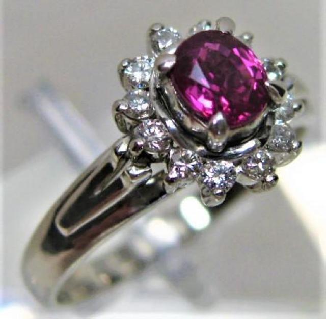 Pt900 v`i O w r[0.48ct _C0.19ct  ANZT[/v 