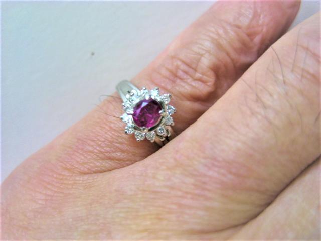 Pt900 v`i O w r[0.48ct _C0.19ct  ANZT[/v 