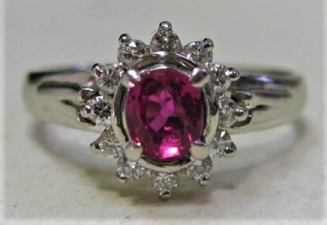Pt900 v`i O w r[0.48ct _C0.19ct  ANZT[/v 