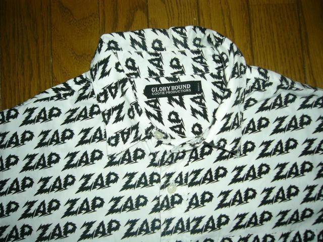 COOTIE クーティー ZAP総柄 シャツ S 白黒 半袖 GLORY BOUND < ブランド COOTIE クーティー ZAP総柄 シャツ S 白黒 半袖 GLORY BOUND < ブランドの