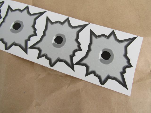 ●6連発 大口径 !弾痕! 撃たれちゃいました! 超リアル !ステッカーB! < 自動車/バイク ●6連発 大口径 !弾痕! 撃たれちゃいました! 超リアル !ステッカーB! < 自動車/バイク